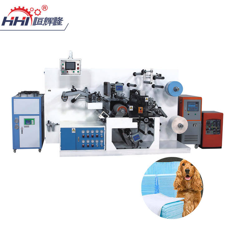 460MM wide hot melt adhesive breathable PE film and non woven central laminating machine