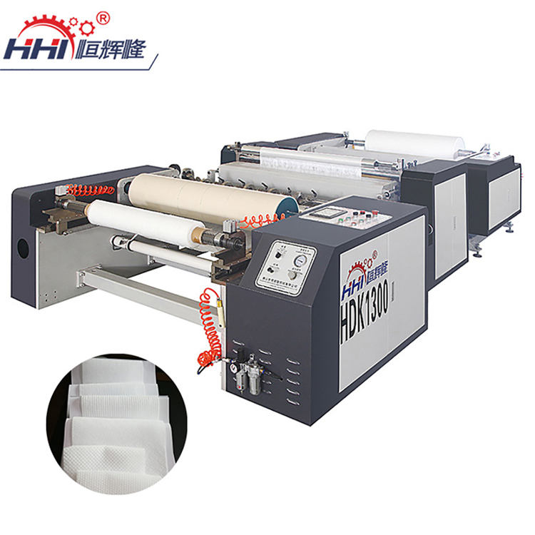 High Speed Electric Automatic Diaper Sanitary Pads Nonwoven Punching Pin Hole Embossing Perforating Machine HDK1300B Wood