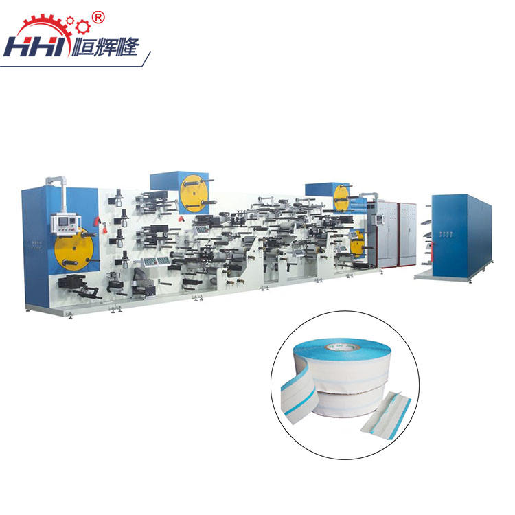High-Speed Electric Automatic Multifunctional Diaper Tape Laminating Machine Wooden for 3-Layer Coating Left/Right Stickers High